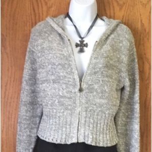 Bandolino Heather knit hooded sweater jacket